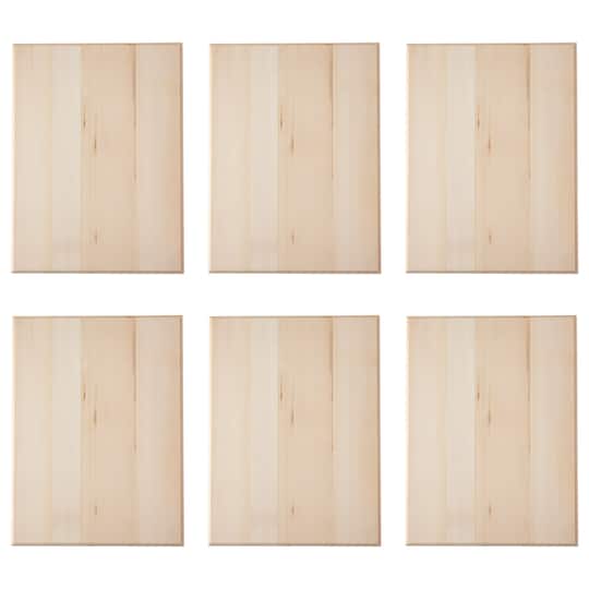 6 Pack: 16" Basswood Rectangle Plaque by Make Market®